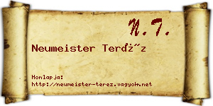 Neumeister Teréz névjegykártya